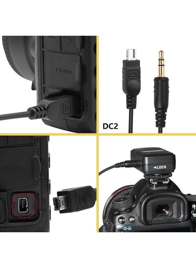 Pixel 3.5Mmdc2 Camera Shutter Connecting Cable Cord Compatible For Nikon Rebel Powershot Pentax Samsung Sigma Cameras Compatible With Pixel Shutter Remote Control Tw283 Series - Image 3