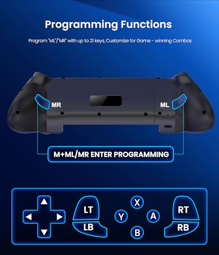 Mocagen Swicth Controllers for Nintendo Switch 2/1/Oled/iPhone/Android Handheld Gaming with Hall Effect Joysticks & Triggers, RGB Light, Programmable, Turbo, Mac Game - Image 4