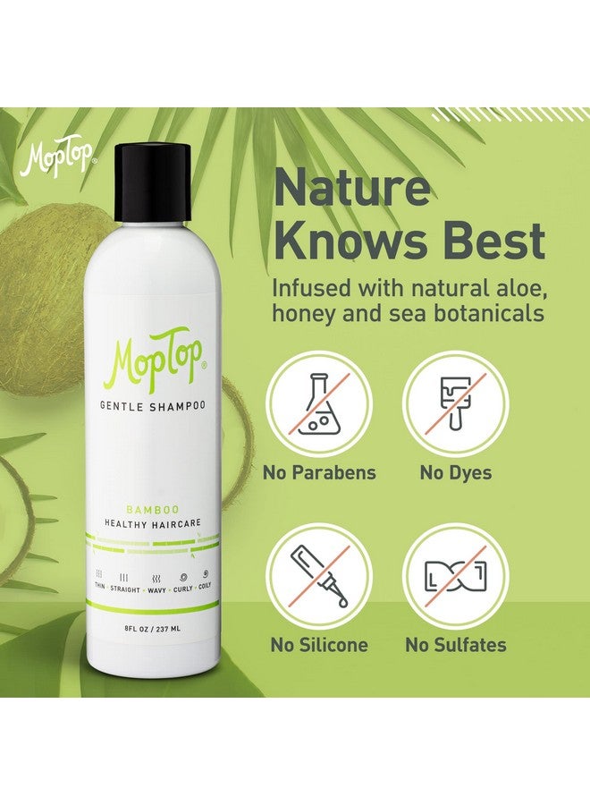 MopTop Gentle Shampoo Natural Hair Moisturizer Reduces Frizz Color Safe Volumizing Shampoo For All Hair Types Straight Curly Wavy Thin Coily (8 Oz) - Image 4