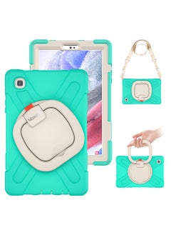 Moxedo Moxedo Shockproof Rugged Protective Colorful Case with 360 Rotating Kickstand , Shoulder Strap , Pen Holder for Kids Compatible for Samsung Galaxy Tab A7 Lite 8.7 Inch 2021 (SM-T220/T225) - Mint Green  - Image 1