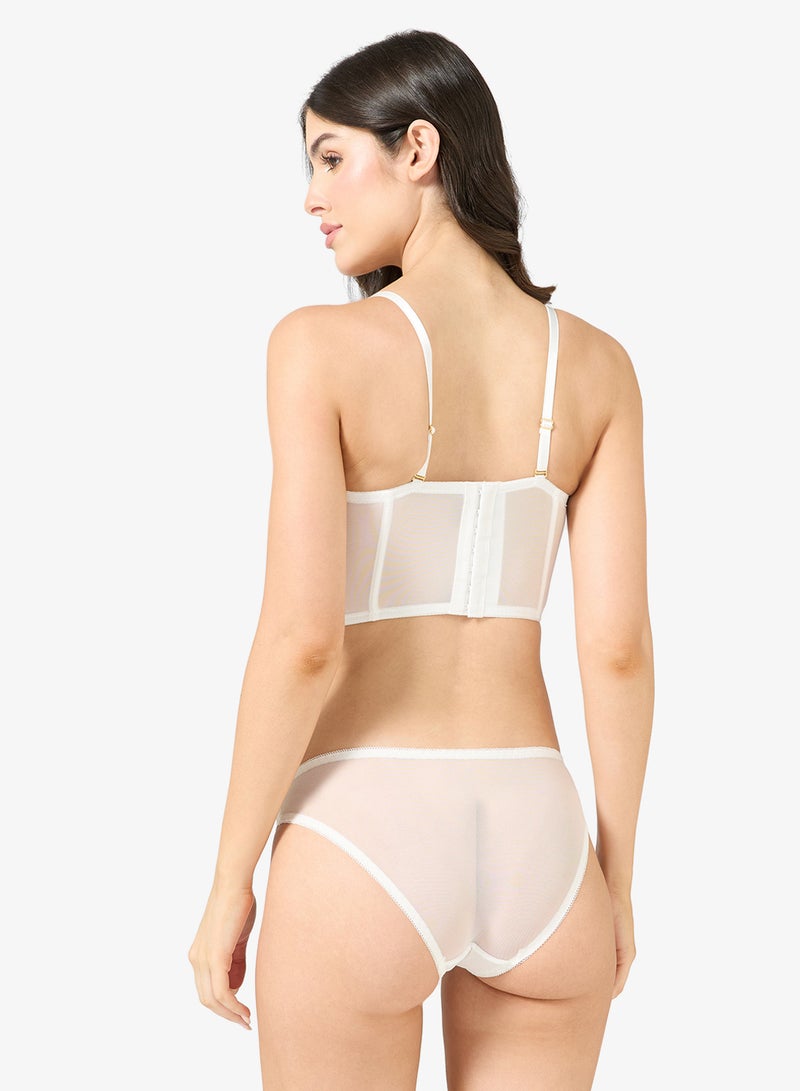 Ginger Lace Detail Corset Bralette & Brief Set - Image 4