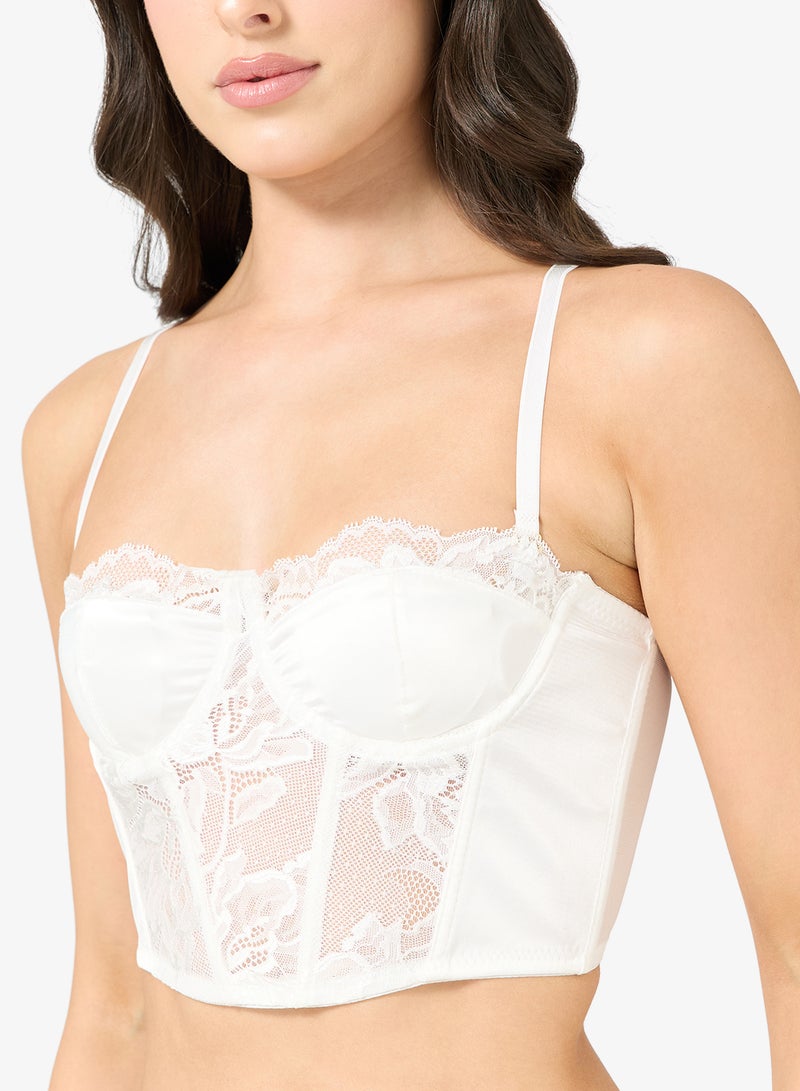 Ginger Lace Detail Corset Bralette & Brief Set - Image 2