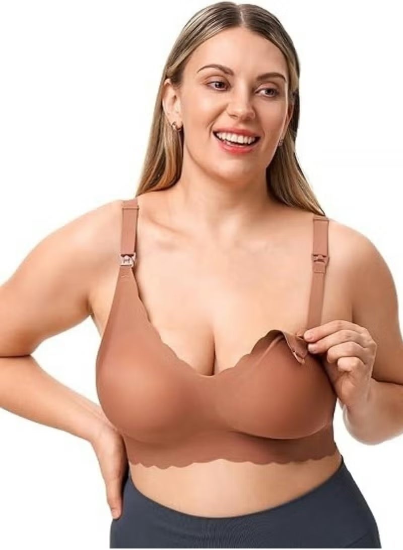Lupantte Nursing Bras for Breastfeeding Comfort Maternity Bras for Pregnancy Seamless Bralettes with Extra Extender - Image 2