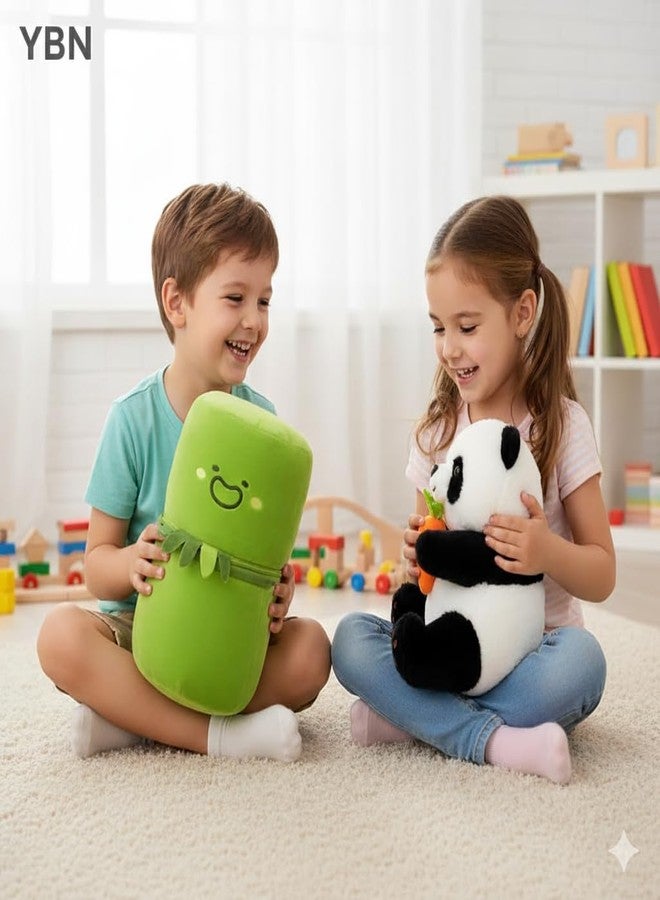 YBN Cute Soft Toy Panda Plush with Bamboo Case - Soft Stuffed Animal Toy for Kids, Girls & Boys | Adorable & Huggable Soft Toy - Image 5