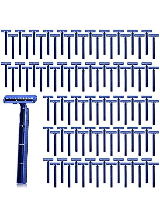 BWSJ BudgetFriendly 100  Twin Blade Disposable Razors with Stainless Steel Blades  Ideal for Hotels Travel and Motels  Includes Blade Cover for Single Use Bathing Supplies - Image 1