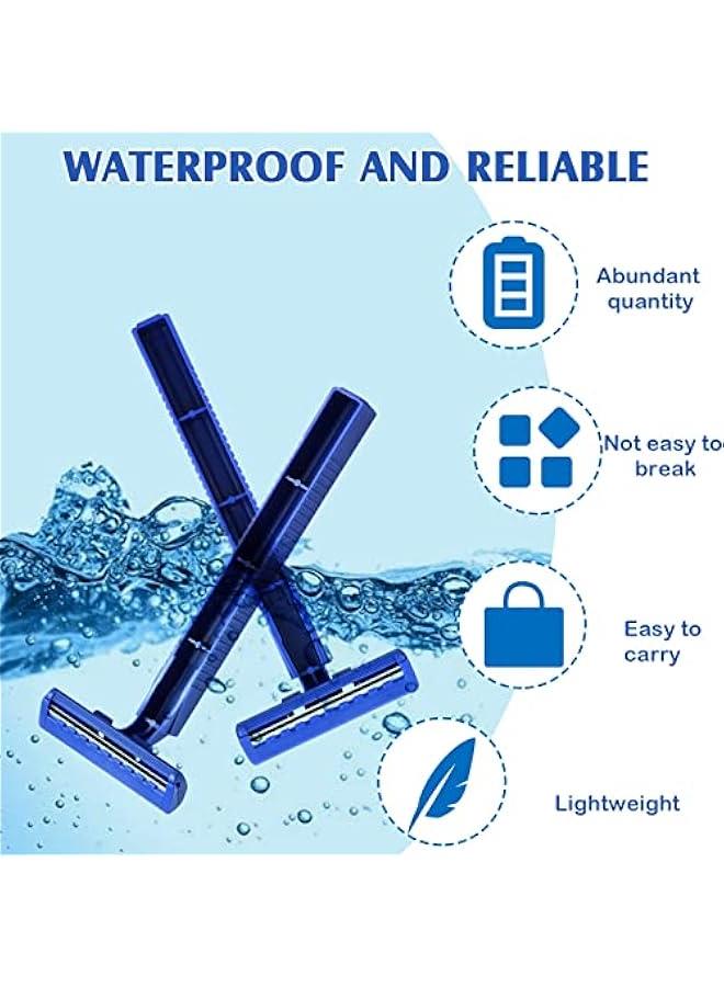 BWSJ BudgetFriendly 100  Twin Blade Disposable Razors with Stainless Steel Blades  Ideal for Hotels Travel and Motels  Includes Blade Cover for Single Use Bathing Supplies - Image 2