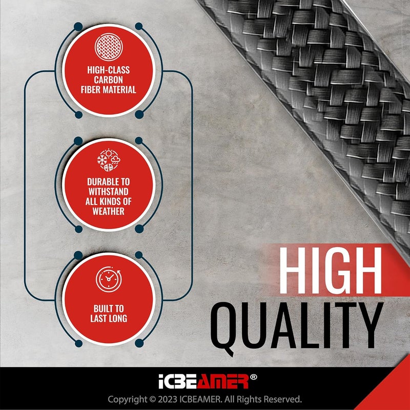 ICBEAMER 3" Carbon Fiber Racing Mini Antenna - Image 3