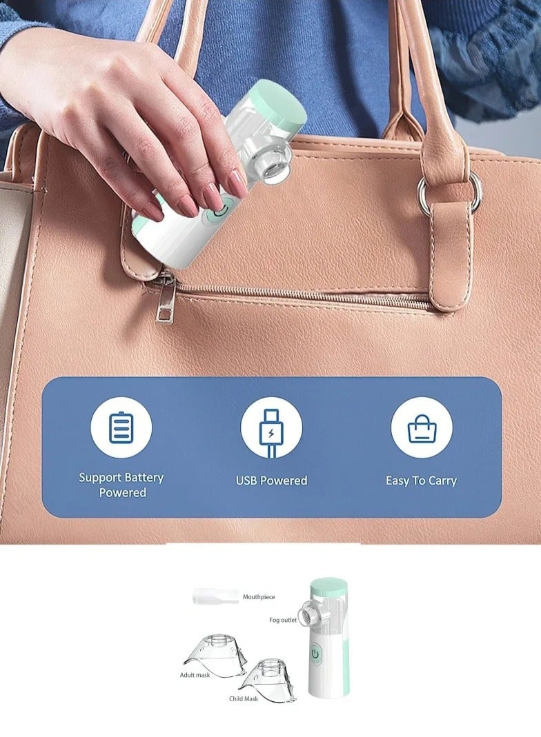 ماركة غير محددة USB قابلة لإعادة شحن البخار المحمولة atomizer منخفضة استهلاك الطاقة المضغوطة mesh atomizer  - Image 3