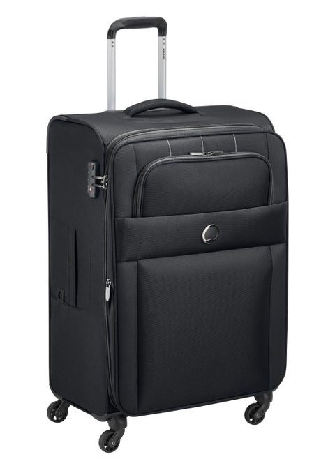 Cuzco 71cm Softcase 4 Wheel Expandable Check In Trolley Case Black