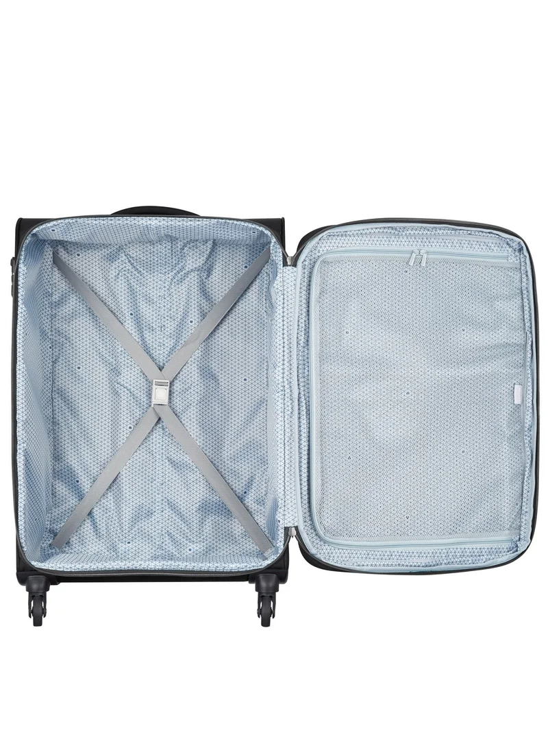 ديلسي _باريس Cuzco 71cm Softcase 4 Wheel Expandable Check In Trolley Case Black