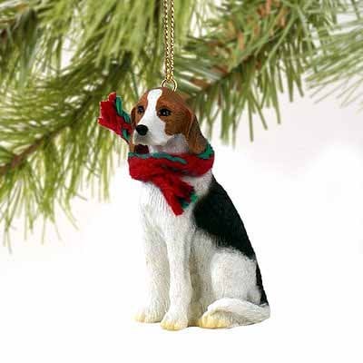 Foxhound Tiny Miniature One Christmas Ornament - Delightful!