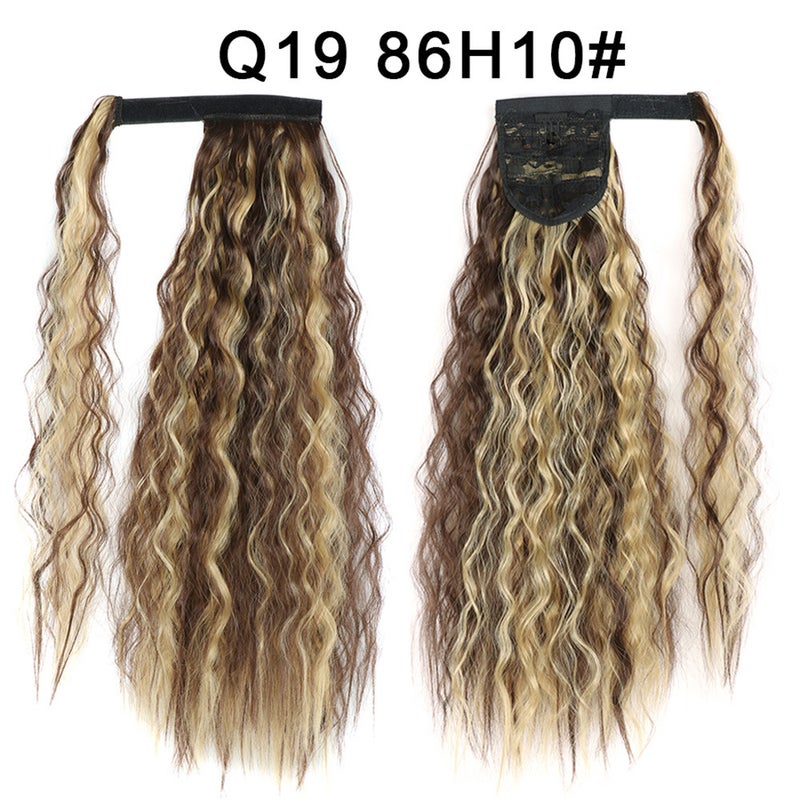 Generic Xuchang Magic Tape Corn Curly Ponytail Extension Q19  86H10#