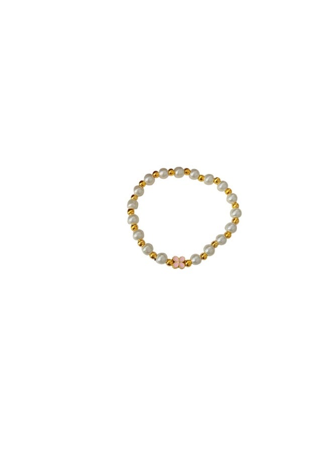 Goolsky French Irregular Pearl Flower Bracelet – Dainty Gold-Tone Luxe Jewelry, Elegant Minimalist Accessory for Women, Irregular Pearls & Flowers, Daily Wear/Gifting, Middle Eastern Aesthetic - Image 5