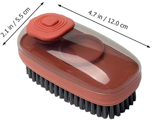 KPNG Scrub Brush, Quality Soft Laundry Clothes Shoes Pot Washing Scrubbing Brush, Automatic Liquid Addition, Easy to Grip Household Cleaning Brushes (Pack of-1, Auto Liquid Green) - Image 2