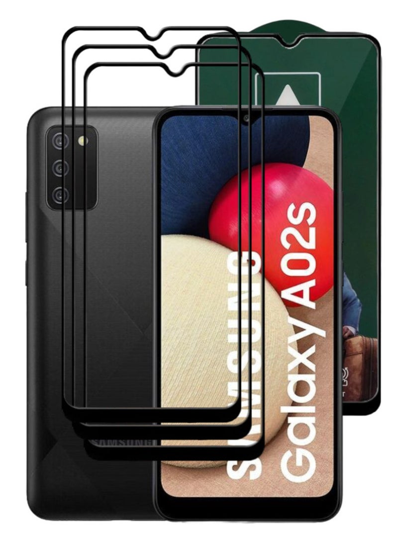 ACLIX 3 Pieces Antistatic ESD Dustproof Premium Quality High Definition Tempered Glass Screen Protector Designed For Samsung Galaxy A02s - Image 1