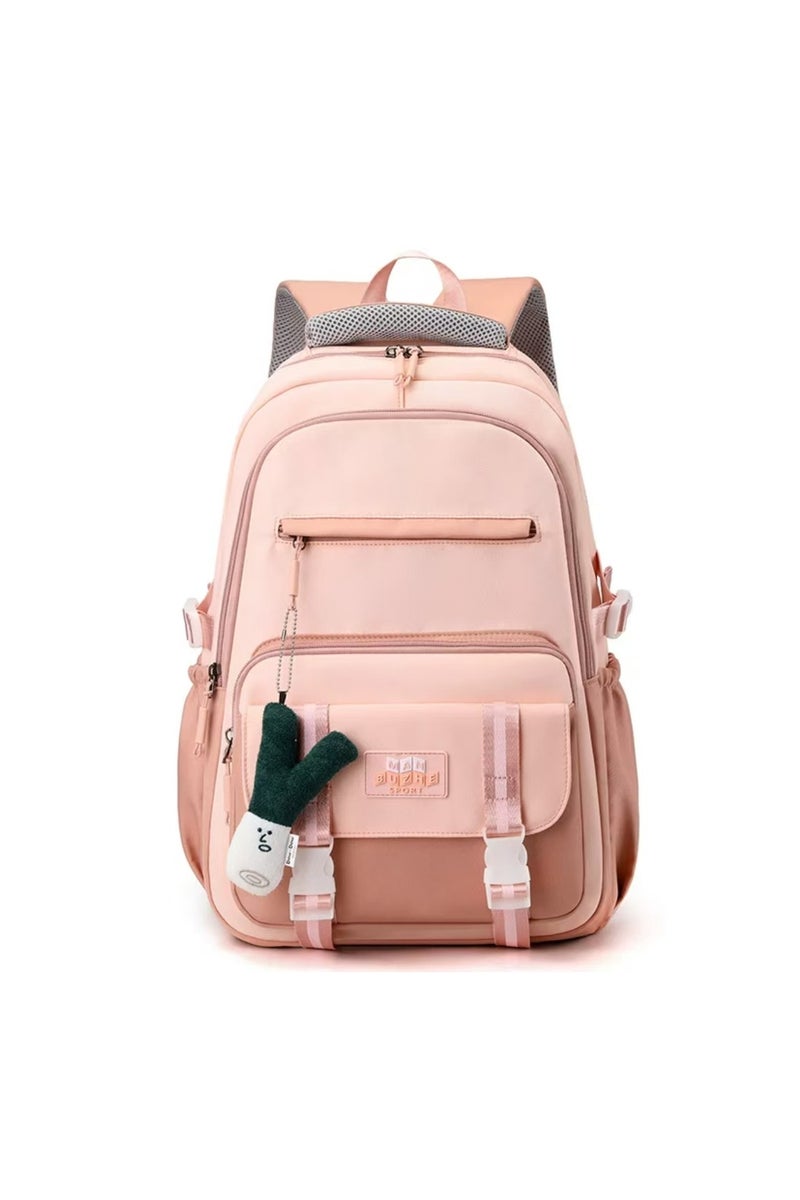 DLP New campus pink backpack, suitable for both men and women, waterproof backpack, student backpack, lightweight travel backpack, casual day bag, laptop backpack - Image 3