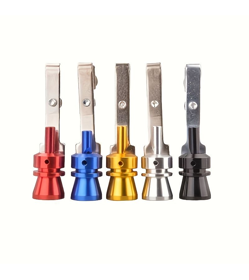 2 Pack Red Heavy Duty Aluminum Alloy Exhaust Whistle Multi-Vehicle Tailpipe Replacement Kit With Sturdy Anti-Drop Mounting Bracket For Enhanced Engine Power And Exhaust Sound - Image 2
