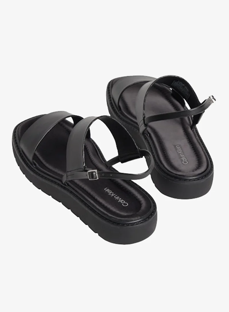 Calvin Klein Triple Black Slingback Double Strap Sandals for Women | Best Price UAE