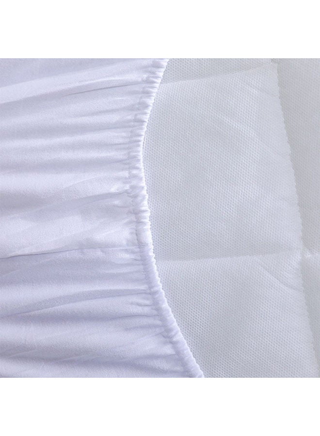 DANUBE HOME Quilted Mattress Protector King Size Poly Cotton  Zippered Hypoallergenic Mattress Encasement For Bedroom  L 180 X W 200X H 30 Cm  White - Image 5