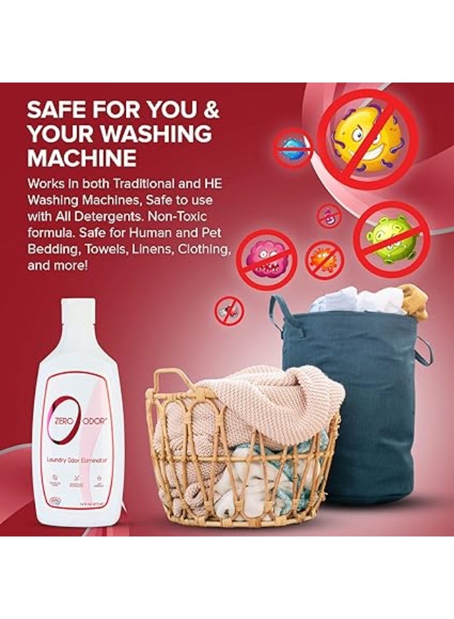 Zero Odor – Laundry Odor Eliminator - Permanently Eliminate laundry Odor – Patented Molecular Technology Best For Clothes, Towels & Linens, Shoes, Bags, Etc. - rinse and refresh Again, 16oz - Image 5