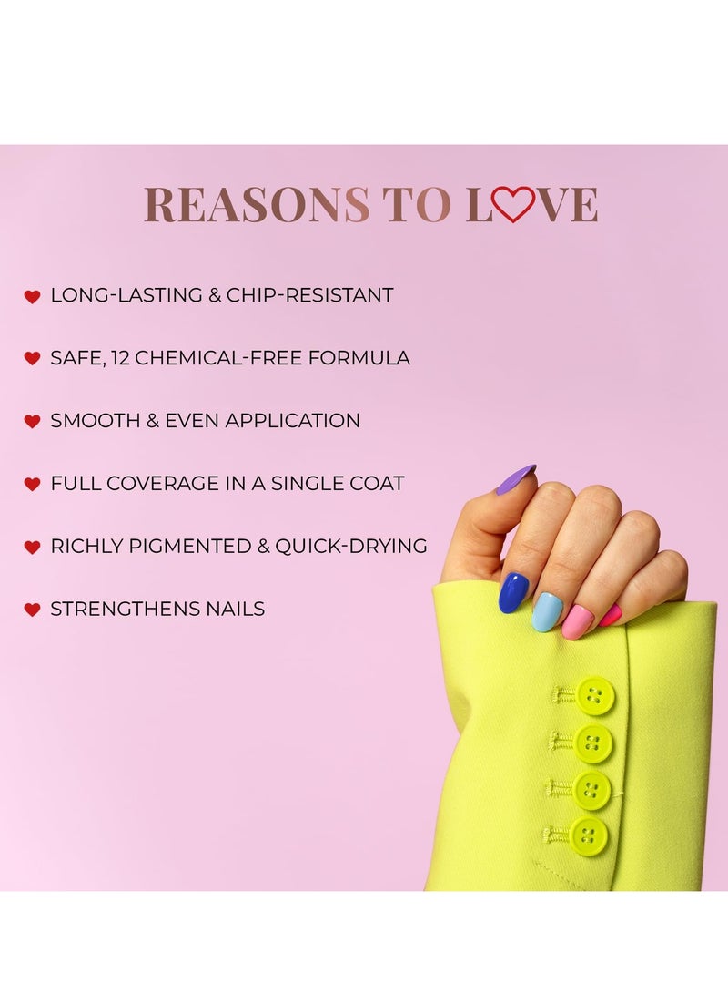 Just Herbs Nail Polish 12 COLOUR Gleaming Orchid - Image 4