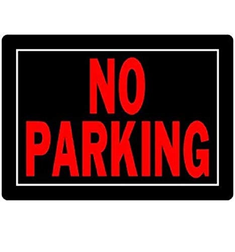 HILLMAN 840145 No Parking Sign, Black and Red Aluminum Metal, 10x14 Inches 1-Sign - Image 2