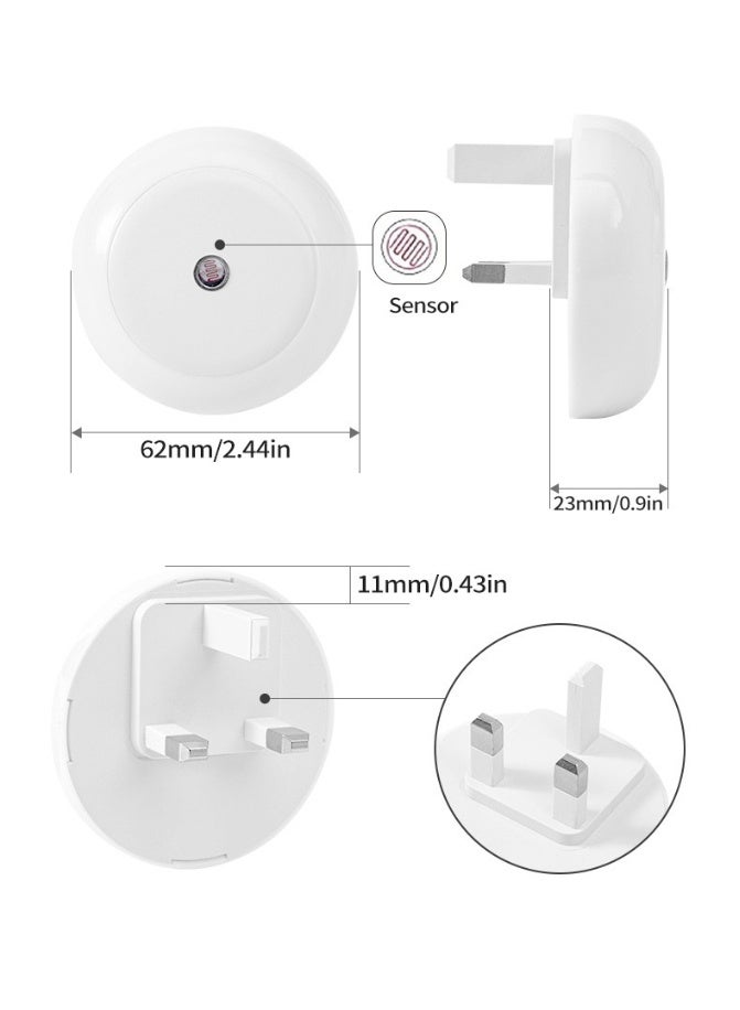【Warm White 3000K】Sensor Night Light Plug-In (1-Pack) – LED Wall Lamp with Smart Dusk-to-Dawn Light Sensor, Auto On/Off Energy-Saving Nightlight for Kids Room, Bedroom, Hallway & Stairs - Image 4