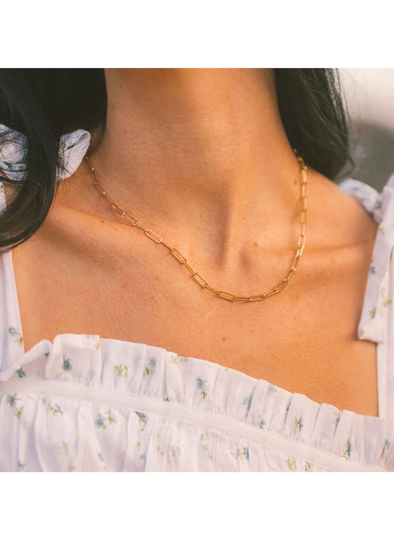 لاكجيريا سلسلة من الستانلس ستيل المطلي بالذهب عيار 18 قيراط للنساء  - Image 4