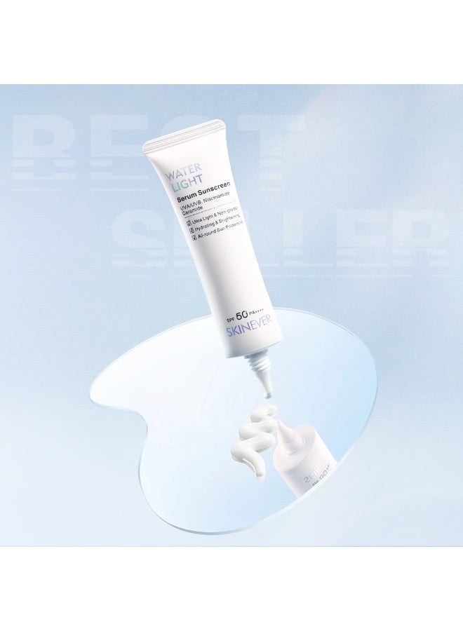 سكينيفر SKINEVER Water Light Serum Sunscreen SPF50 – Lightweight UV Protection with Hydration - Image 1