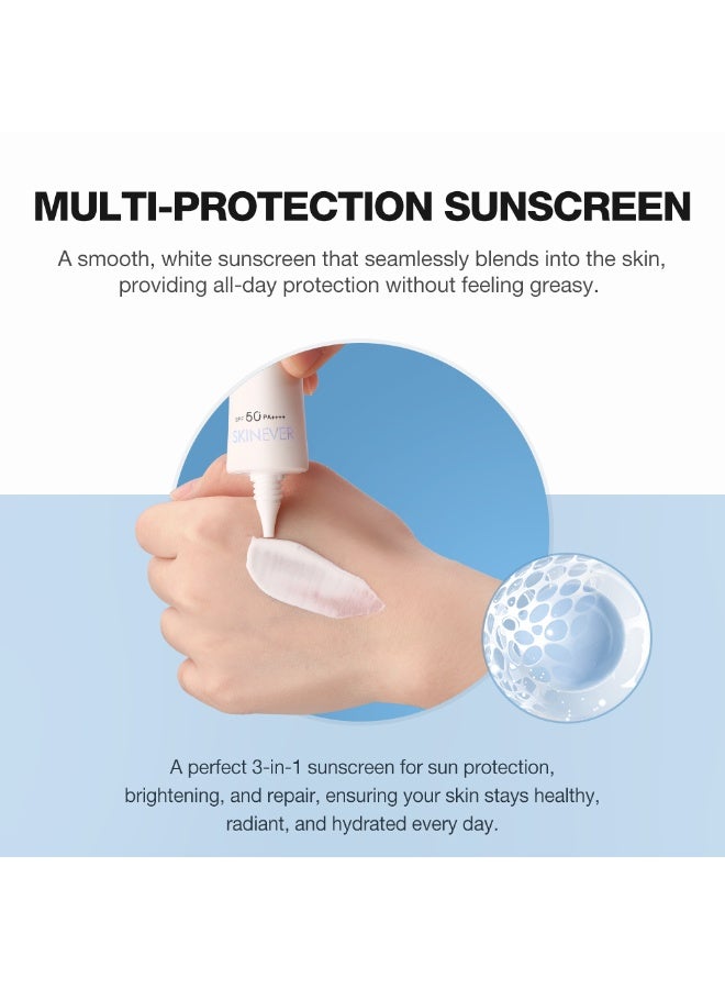 سكينيفر SKINEVER Water Light Serum Sunscreen SPF50 – Lightweight UV Protection with Hydration - Image 4