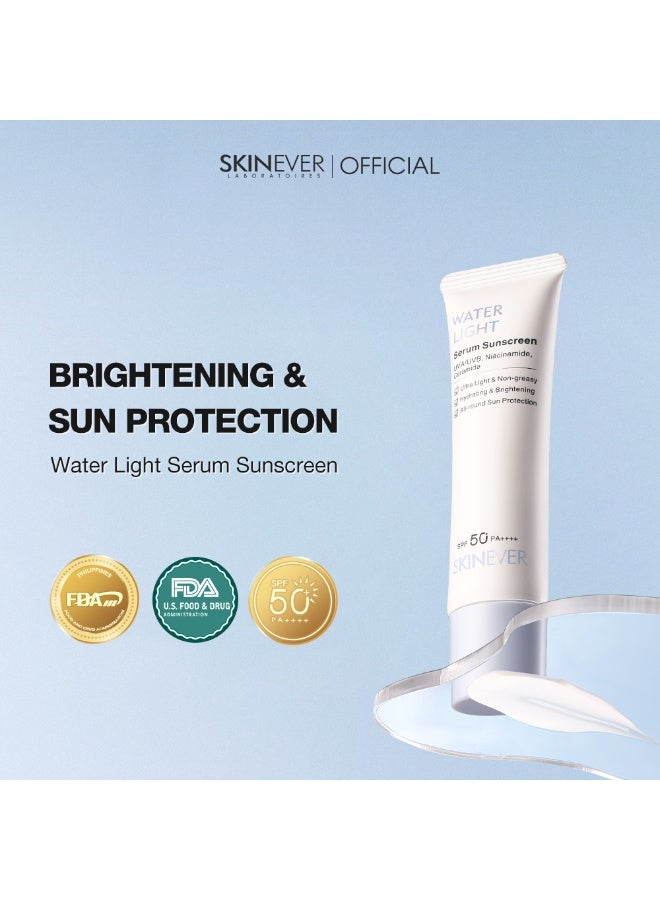 سكينيفر SKINEVER Water Light Serum Sunscreen SPF50 – Lightweight UV Protection with Hydration - Image 3