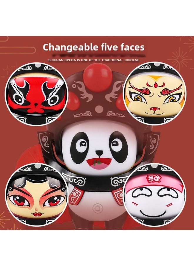 Generic - Mask Sichuan Opera Doll National Quintessence Doll Children's Toy Sichuan Features National Tide Panda Face-changing Internet Celebre Doll Decompression-Color:Trial Model [4 Pack❤️Random Color] Can Change 5 Faces❤️Officially Authorized - Image 1