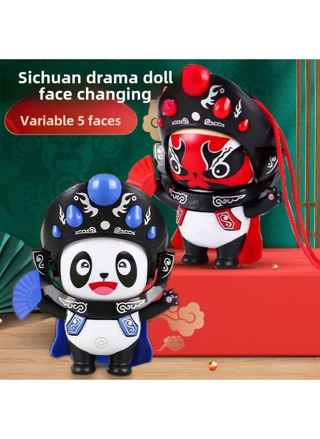 Generic - Mask Sichuan Opera Doll National Quintessence Doll Children's Toy Sichuan Features National Tide Panda Face-changing Internet Celebre Doll Decompression-Color:Trial Model [4 Pack❤️Random Color] Can Change 5 Faces❤️Officially Authorized - Image 1