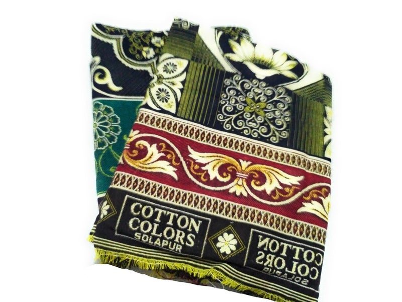 Cotton Colors Floral, Motifs, Self Design Single Blanket Multicolor (2 Blanket)_D64 - Image 1