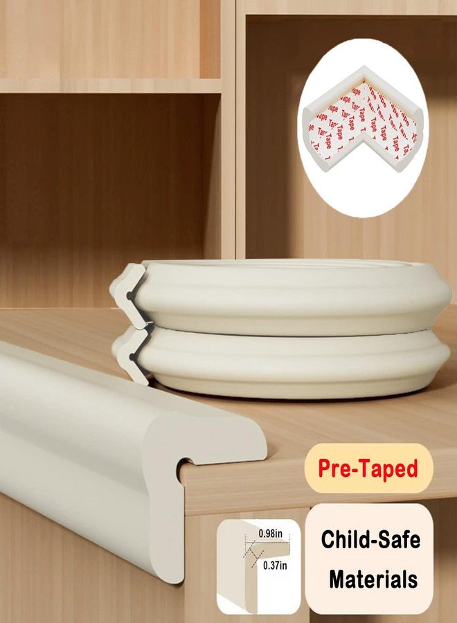 Dekukar Baby Proof Corners and Edges Protector 10ft Edge+4 Corner Guard, Fireplace Baby Proofing Bumper, Heavy-Duty Soft NBR Foam Edge Corner Protector for Furniture Table, Childsafe/Pre-Taped White - Image 3