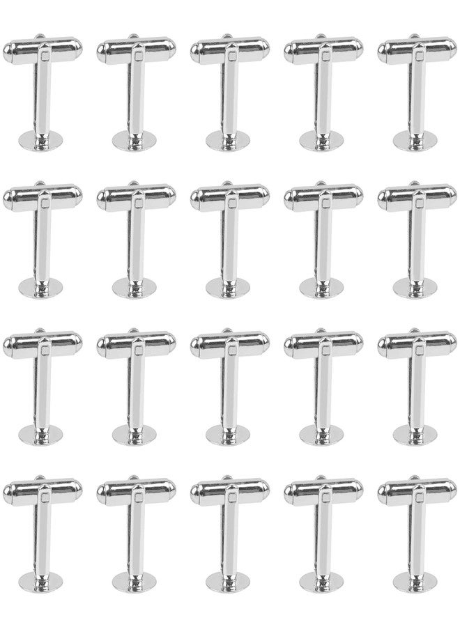 AUEAR, 20 Pack Metal Cufflinks Cuff Button Blank Cabochons Tray Bezel Cufflink Blanks Setting for Jewelry Making DIY Crafts - Image 1