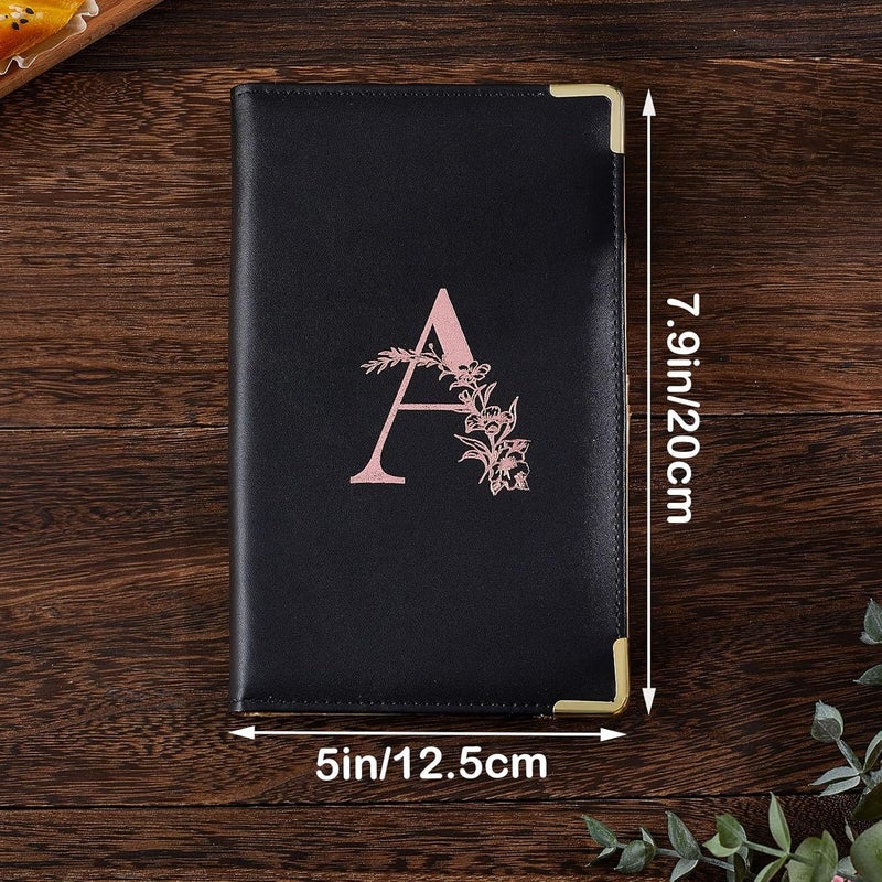 FIODAY Server Book, Alphabet Server Books for Waitress, Leather Waitress Book with Zipper Pocket Serving Book Server Manual Checkbook Fits Server Apron,A - Image 5
