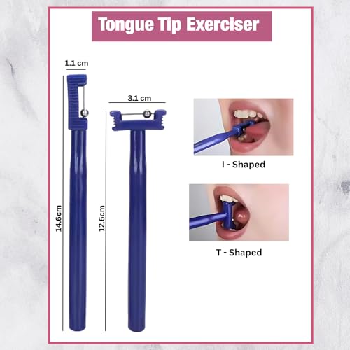 Safe-O-Kid 2 Pcs Speech Therapy Tools Tongue Training Kit | Professional Tongue Tip Exerciser for Kids & Adults | Oral Motor Exercise Set for Pronunciation, Speech Practice & Rehab | Blue - Image 4