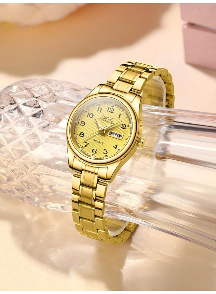 OPK Women's Watch Elegant Analog Quartz Ladies Watch Pretty Slim Waterproof Luminous Date Ladies Small Wrists Watches - Image 2