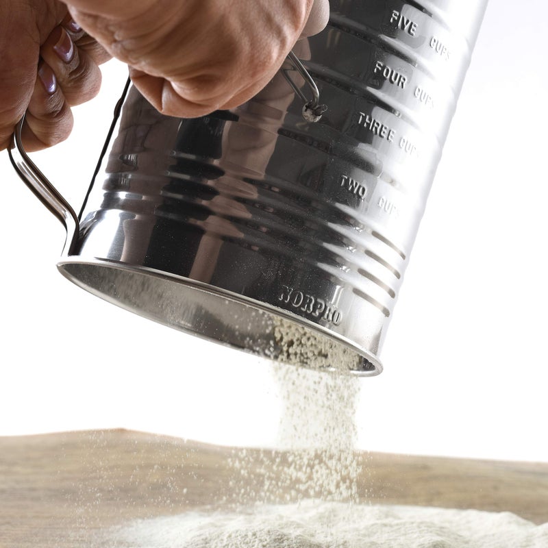 Norpro 5-Cup Stainless Steel Crank Flour Sifter - Image 5
