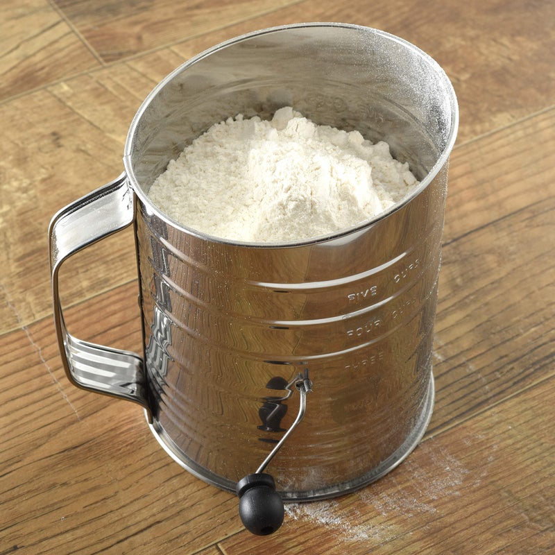 Norpro 5-Cup Stainless Steel Crank Flour Sifter - Image 3