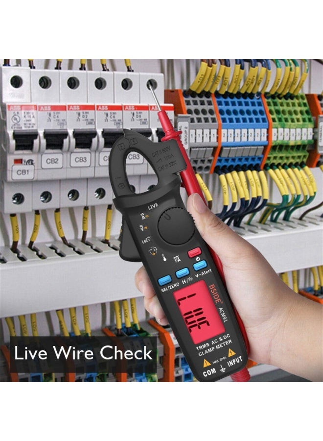 BSIDE ACM91 Clamp Multimeter Digital AC DC Current Clamp Meter True RMS Auto Range 6000 Counts 100 amp Mini Meter With Temperature Capacitance NCV Measure LoZ Volts - Image 4