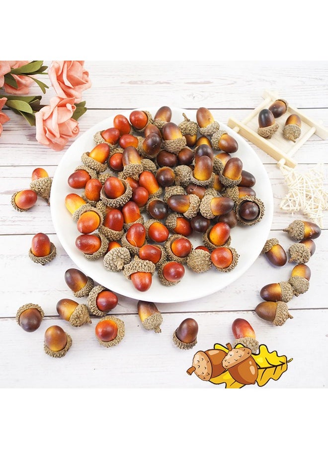 Cshangzei Cshangzei 200PCS Mini Artificial Acorns,Bulk Fake Acorn with Natural Cap Lifelike for Fall Thanksgiving Halloween Decoration,Wedding Decor,Vase Filler,DIY Crafts  - Image 3
