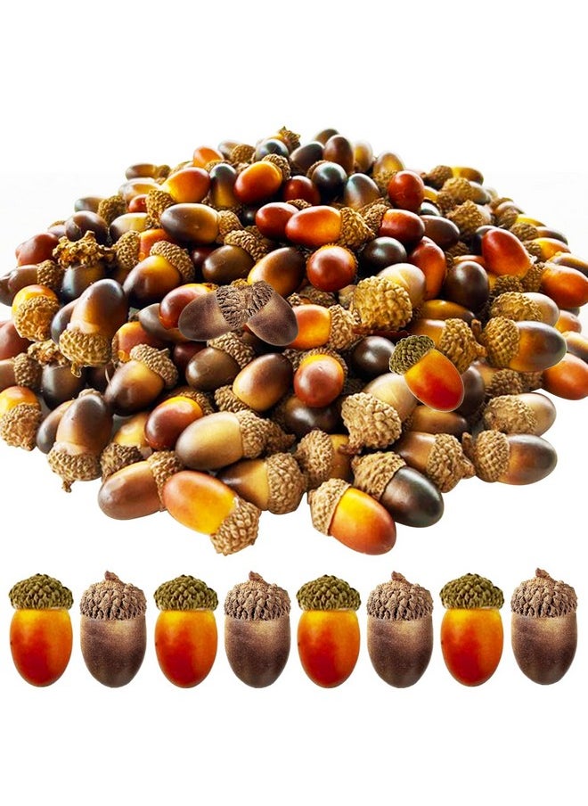 Cshangzei Cshangzei 200PCS Mini Artificial Acorns,Bulk Fake Acorn with Natural Cap Lifelike for Fall Thanksgiving Halloween Decoration,Wedding Decor,Vase Filler,DIY Crafts  - Image 1