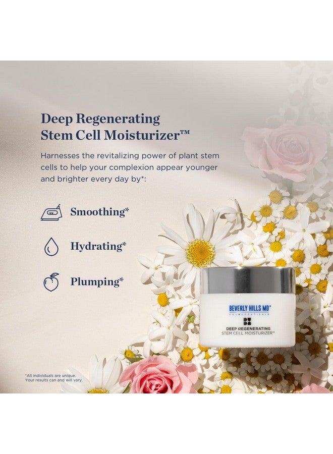 Beverly Hills MD Deep Regenerating Stem Cell Moisturizer- Brighten & Revitalize The Look Of Skin On Face, Neck W/Swiss Alpine Rose Stem Cells & Hyaluronic Acid- Smooth + Plump Formula - Image 2