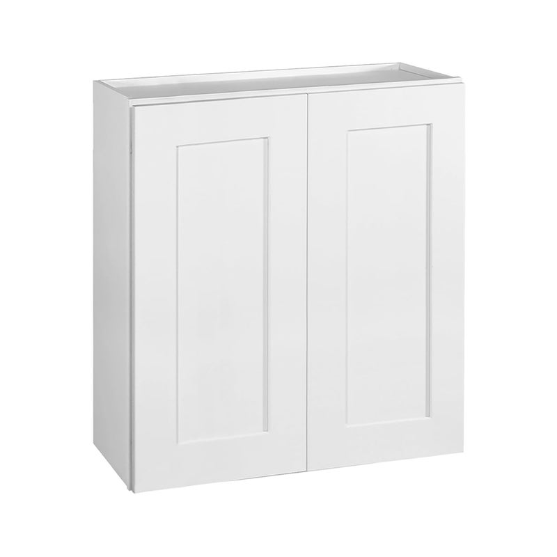 Design House Brookings Shaker Unassembled Wall Kitchen Cabinet W2730 27 W x 12 D x 30 H Painted White with Sherwin Williams Solid Wood  Design House 561738 