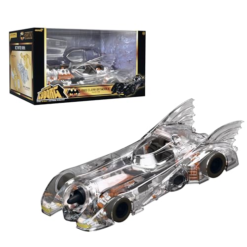 Super7 Super Cyborg Batman Batmobile 1989 Clear 139 Batman Action Figure Vehicle Classic Movie Collectibles and Retro Toys - Image 1