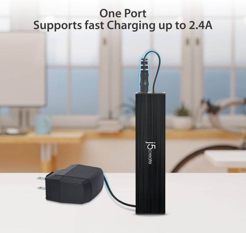 J5 Create 7-Port Powered USB 3.0 Data Hub with 3.3 ft Extended Cable [20W Power Adapter Included] for Mac, MacBook, Windows, Laptop, Surface, XPS, PC (JUH377) - Image 4