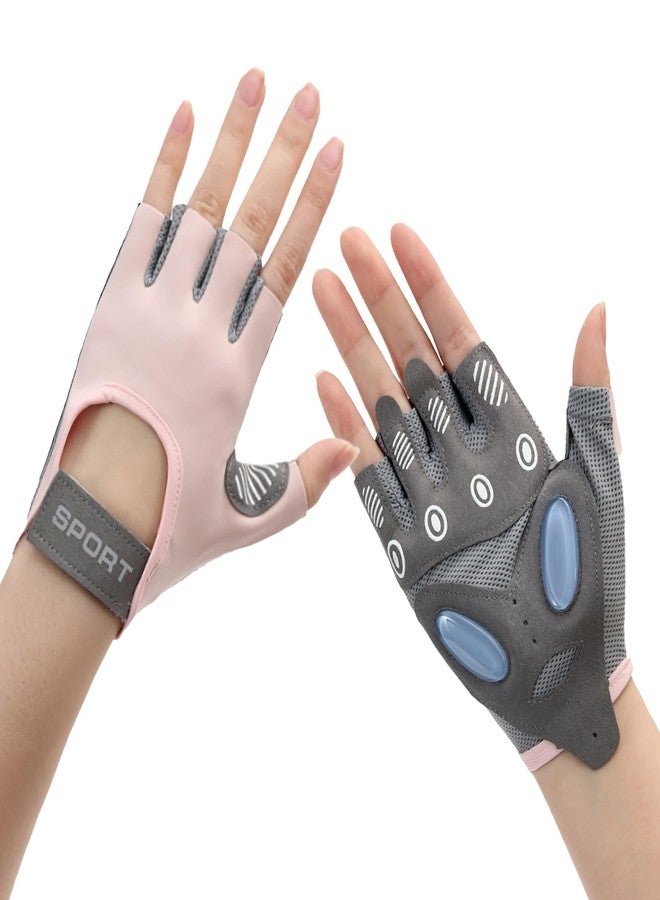 TecoKart® Gym Gloves Half Hand Gloves for Women Weight Lifting Gloves for Gym Workout Bike Gloves Gym Accessories for Women Liquid Silicone Anti-Slip and Wear-Resistant Hand Gloves for Women & Men - Image 1