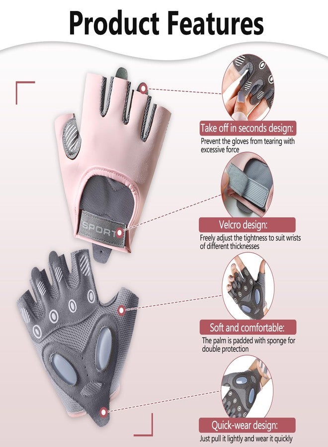 TecoKart® Gym Gloves Half Hand Gloves for Women Weight Lifting Gloves for Gym Workout Bike Gloves Gym Accessories for Women Liquid Silicone Anti-Slip and Wear-Resistant Hand Gloves for Women & Men - Image 2